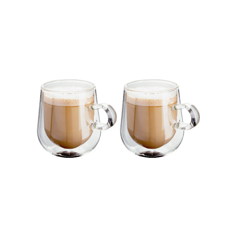 Judge Double Walled Glass Latte Cups, 275ml Vacuum Insulated